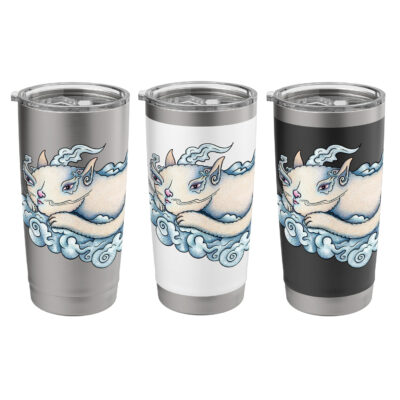 Image of Tumblers with Cloudy Cat by Poxodd on them