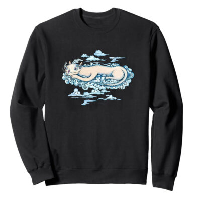 Image of Sweatshirt featuring Cloudy Cat design by Poxodd